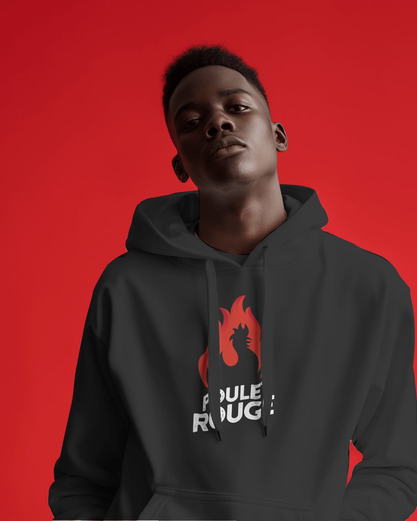 Hoodie noir - Poulet Rouge